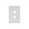 Flat Cat - Switch Plate Vertical 2 Gang (Less Mech)  Matt White x10 - FLSWPV2GMW