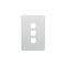 Flat Cat -u00a0Switch Horizontal 3 Gangu00a010AX/16A 250V~  White x10 - FLSW3G