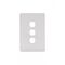 Flat Cat - Switch Plate Vertical 3 Gang (Less Mech)  Matt White x10 - FLSWPV3GMW
