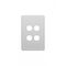 Flat Cat - Switch Vertical 4 Gang 10AX/16A 250V~  Replacement White Cover x10 - FLSWPV4GCO