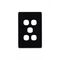 Flat Cat - Switch Plate Vertical 5 Gang (Less Mech)  Black x10 - FLSWPV5GBK