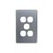 Flat Cat - Switch Vertical 5 Gang 10AX/16A 250V~  Brushed Aluminium Cover x5 - FLSWPV5GCBA