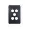 Flat Cat - Switch Plate Vertical 5 Gang (Less Mech)  Matt Black x10 - FLSWPV5GMBK