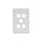 Flat Cat - Switch Plate Vertical 5 Gang (Less Mech)  Matt White x10 - FLSWPV5GMW