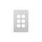 Flat Cat -u00a0Switch Vertical 6 Gang 10AX/16A 250V~  White x5 - FLSWV6G