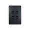 Flat Cat - Switch Vertical 4 Gang 10AX/16A 250V~  Matt Black x10 - FLSWV4GMBK