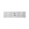 Leopard - Power Point 4 Gang 10A 250V Double Pole Plus 4 Gang USB Charger Fully Integrated Type A & C 3.1A Top 3.1A Bottom Green Indicator  x1 - LE4X4AC