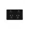 Leopard - Power Point Switched 2 Gang, 10A 250V~  Black x10 - LEPP2GBK