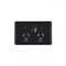 Leopard -u00a0Power Point Fully Integrated Dual USB Charger (Type A & C) Auto Switched  Black x16 - LEPP2USBAUBK