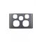 Leopard - Power Point Switched 2 Gang, 10A 250V~, With Extra Switch 16AX/20A  Brushed Aluminium Cover x5 - LEPPSW2GCBA