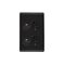 Leopard - Power Point Switched Vertical 2 Gang 10A 250V~  Black x5 - LEPPV2GBK