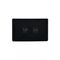 Leopard - Switch Horizontal 2 Gang, 16AX/20A 250V~  Black x10 - LESW2GBK