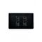 Leopard - Switch Horizontal 4 Gang, 16AX/20A 250V~  Black x10 - LESW4GBK