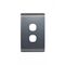 Leopard - Switch Vertical 2 Gang, 16AX/20A 250V~  Brushed Aluminium Cover x10 - LESWPV2GCBA