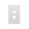 Leopard - Switch Plate Vertical 2 Gang (Less Mech)  White x10 - LESWPV2G
