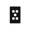 Leopard -u00a0Switch Plate Vertical 5 Gang (Less Mech)  Black x10 - LESWPV5GBK