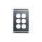Leopard - Switch Vertical 6 Gang, 16AX/20A 250V~  Brushed Aluminium Cover x5 - LESWPV6GCBA