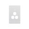 Powermesh -u00a0Multi Purpose Switch 3 Button Horizontalu00a0Maxu00a05AX total, 220-240V 50Hz, 2 or 3 wire auto-sensing (Formerlyu00a0PMPUSWMPV3G)  Leopard White Cover x1 - PMMPS3LEC