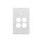 Powermesh -u00a0Multi Purpose Switch 4 Buttonu00a0Maxu00a05AX total, 220-240V 50Hz, 2 or 3 wire auto-sensing (Formerlyu00a0PMPUSWMPV4G)  Leopard White Covers x1 - PMMPS4LEC