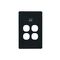 Powermesh -u00a0Multi Purpose Switch 4 Buttonu00a0Maxu00a05AX total, 220-240V 50Hz, 2 or 3 wire auto-sensing (Formerlyu00a0PMPUSWMPV4G)  Leopard Black Covers x1 - PMMPS4LECBK