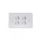 Puma - Switch Horizontal 4 Gang 10AX/16A 250V Vandal Proof  x10 - PUSW4GVP