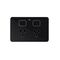Senoa -u00a0Power Point Switched 2 Gang 10A 250V~  Black x1 - SENPPBK