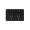 Senoa Simple -u00a0Power Point Switched 2 Gang 10A 250V~ With Removable Extra Switch 16AX/20A  Black x5 - SENPPSW2GBK