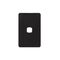 Senoa Simple -u00a0Switch Plate Vertical 1 Gang (Less Mech)  Black  x10 - SENSWPV1GBK
