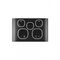 Snow Leopard - Power Point Switched 2 Gang 10A 250V~, With Removable Extrau00a0Swtich 16AX/20A, White Cover, White Grid  Black/Black x5 - SNPPSW2GBB