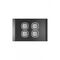 Snow Leopard - Switch Horizontalu00a04 Gang 16AX/20A 250V~, White Cover, White Grid  Black/Silver x10 - SNSW4GBS