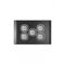 Snow Leopard -u00a0Switch Horizontalu00a05 Gang 16AX/20A 250V~, White Cover, White Grid  Black/Silver x5 - SNSW5GBS