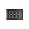 Snow Leopard - Switch Horizontalu00a06 Gang 16AX/20A 250V~, White Cover, White Grid  Black/Black x5 - SNSW6GBB