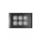 Snow Leopard - Switch Horizontalu00a06 Gang 16AX/20A 250V~, White Cover, White Grid  Black/Silver x5 - SNSW6GBS