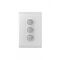 Snow Leopard - Switch Vertical 3 Gang 16AX/20A 250V~, White Cover, White Grid  White/Silver x10 - SNSWV3GWS