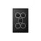Snow Leopard.-u00a0Switch Vertical 5 Gang 16AX/20A 250V~, White Cover, White Grid  Black/Black x5 - SNSWV5GBB