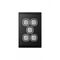 Snow Leopard.-u00a0Switch Vertical 5 Gang 16AX/20A 250V~, White Cover, White Grid  Black/Silver x5 - SNSWV5GBS