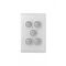 Snow Leopard.-u00a0Switch Vertical 5 Gang 16AX/20A 250V~, White Cover, White Grid  White/Silver x5 - SNSWV5GWS