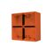 Buffalo -u00a0Enclosure Back Box 4 Gang with 2 x 32mm & 2 x 25mm Entries Chemical Resistant Orange  x1 - BUBB4GRO