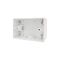 Hyena -u00a0Surface Mounting Box Enclosure Deep with 25mm Entry on Short Side and 20mm Entry on Long Side 50mm Deep 46mm Internal Depth White Perfect for Trader USB Range and Powermesh  x10 - HYSMB2520D