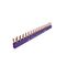 Wolverine -u00a0Busbar Insulated Pin 80 Amp 2 Pole 18 Module Combo Active Plus Neutral Purple  x15 - WOBBP18C