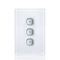 Glass Three Gang Switch With Built-In LED Push Button