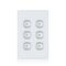 Glass Six Gang Switch With Built-In LED Push Button