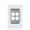 Glass Four Gang Switch Body And Cover Only