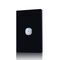 Glass Single Gang Switch With Built-In LED Push Button Black