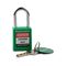 Lock Out Padlock Only, Chrome Plated Steel Shackle, Green Body