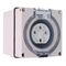 3 Phase 4 Round Pin Socket - 40Amp - IP/SC440