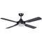 Discovery II 1440mm 4 Blade ABS Ceiling Fan with 15w Tricolour LED Light Matt Black