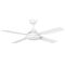 Discovery II 1320mm 4 Blade ABS Ceiling Fan with 15w Tricolour LED Light White
