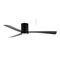 Metro DC Close to Ceiling 3 ABS Blade 1320mm Hugger  WIFI & Remote Control Ceiling Fan with Variable Dim 16w CCT LED Light Matt Black