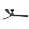 Norfolk DC 1480mm 3 Timber Blade WIFI & Remote Control Ceiling Fan with Variable Dim 18w CCT LED Light  Matt Black/Walnut